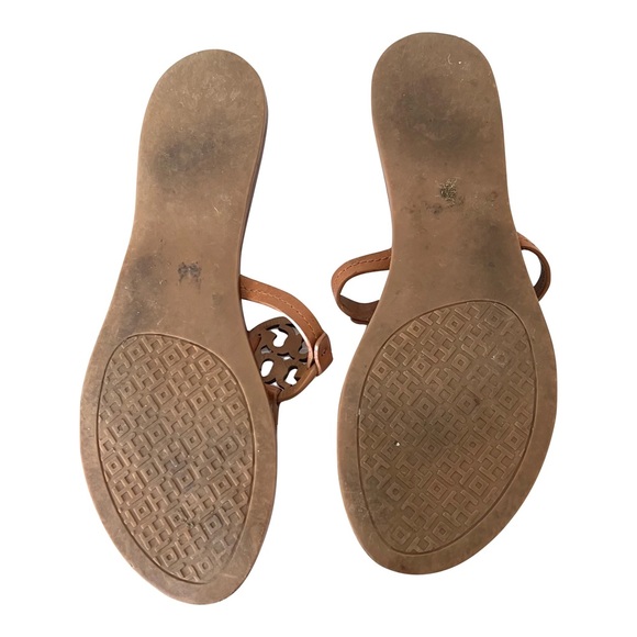 Tory Burch Leather Mini Miller Gabriel Sandals Brown Size 6.5 - Picture 10 of 11